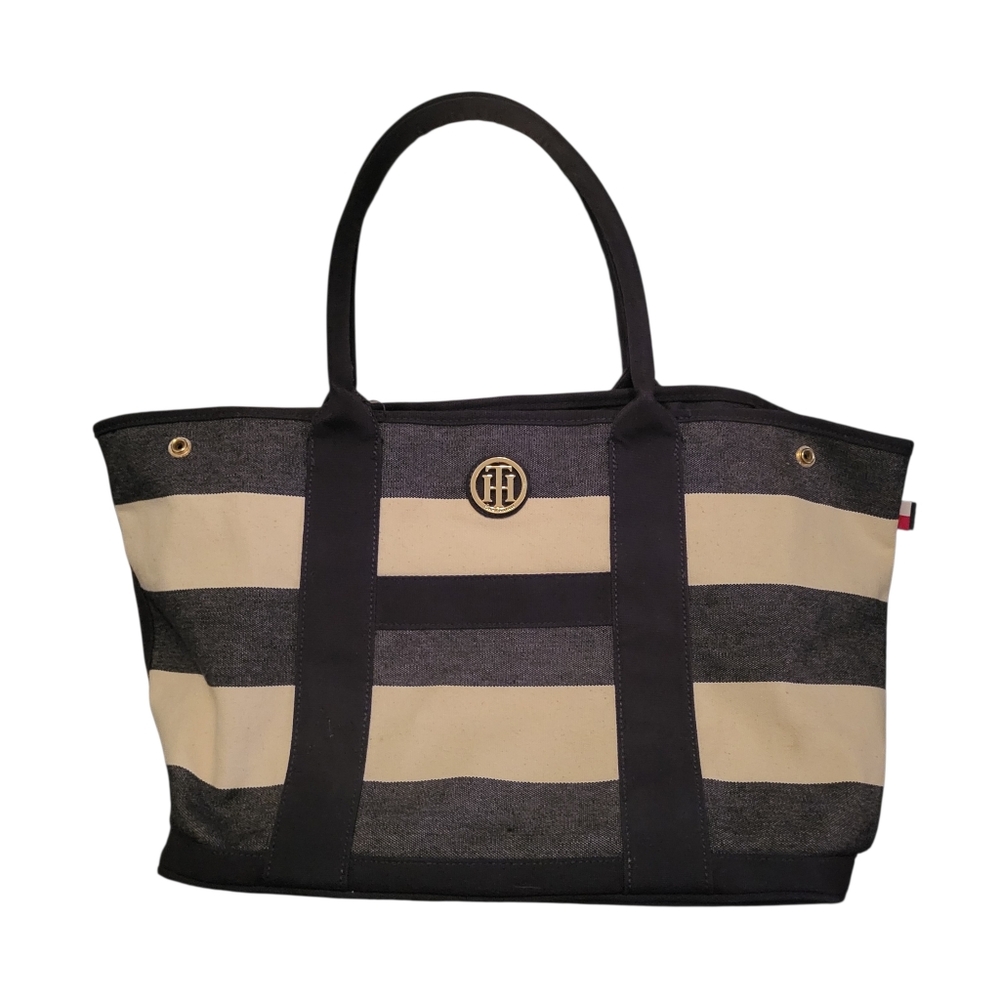 Tommy Hilfiger Stripe Tote Blue/White